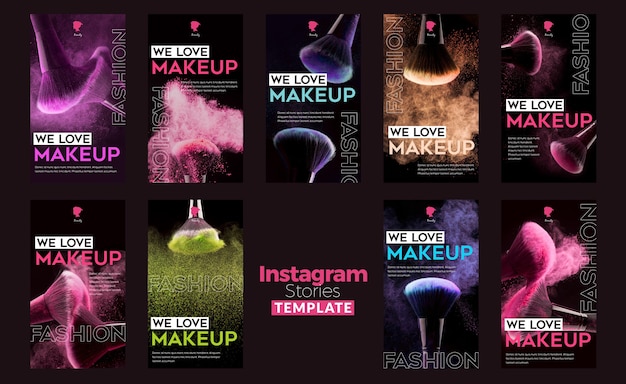 Free PSD make up instagram stories