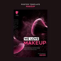 Free PSD make up poster template theme