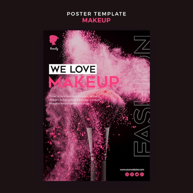 Free PSD make up poster template