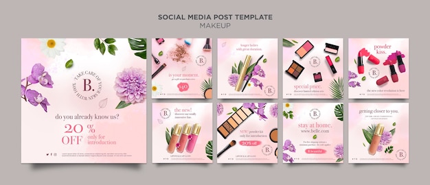 Make-up social media post template