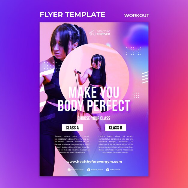 Make your body perfect flyer template