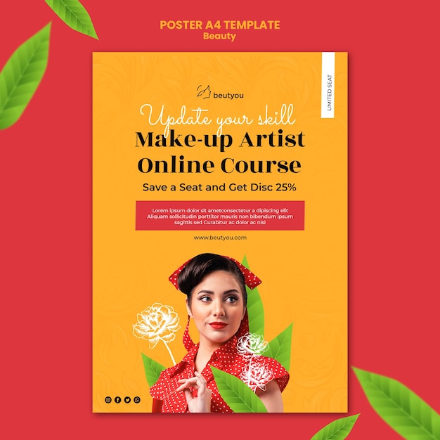 Makeup artist poster template