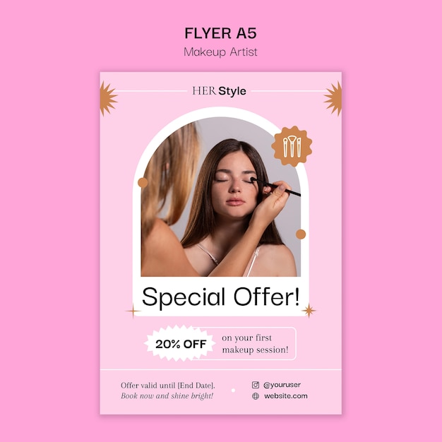 Makeup artist template design