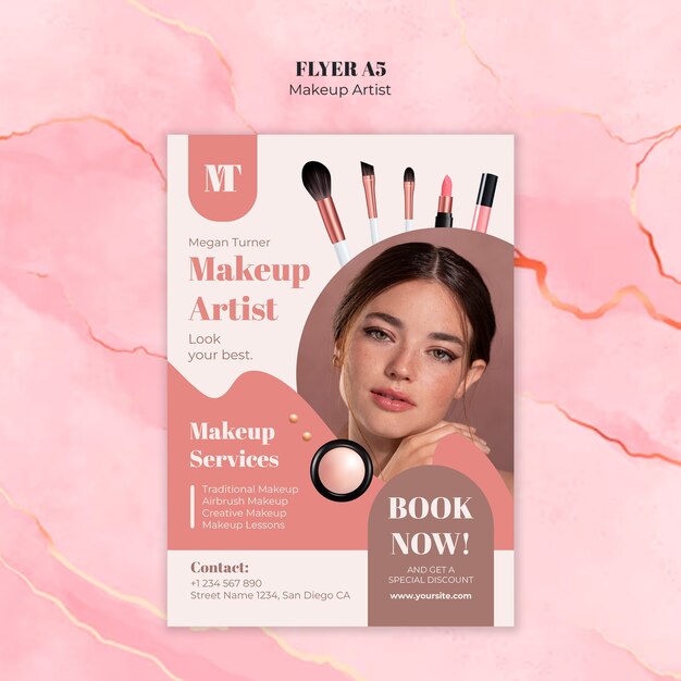Makeup artist template design