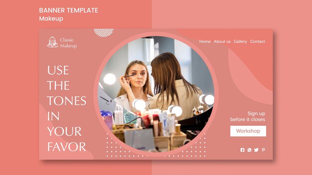 Makeup concept banner template