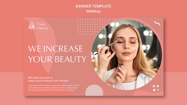 Free PSD makeup concept banner template