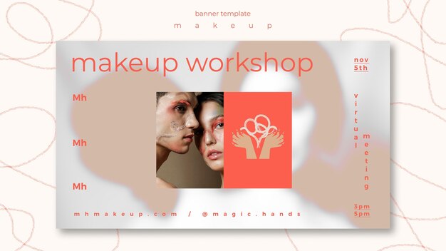 Makeup concept banner template