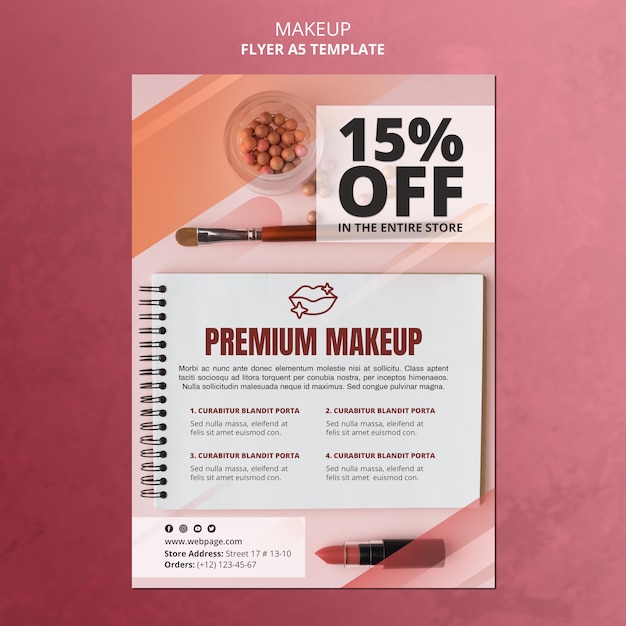 Free PSD makeup offer flyer template