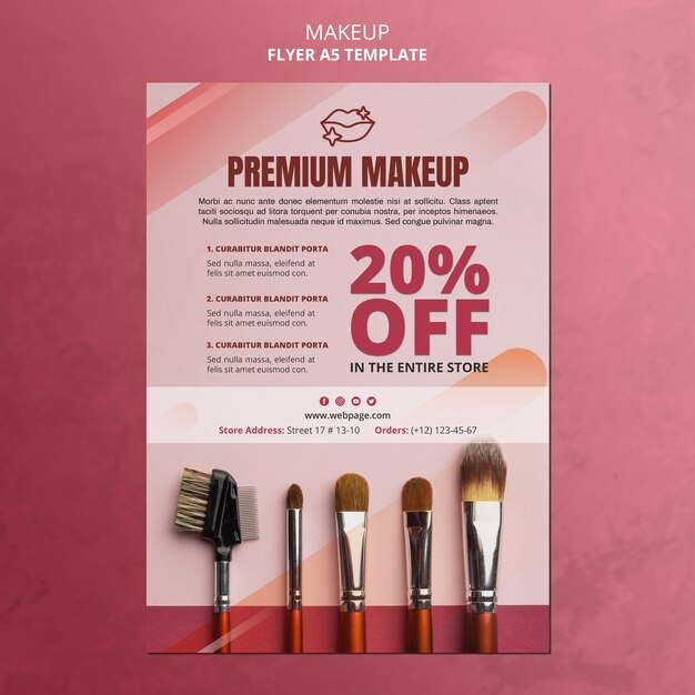 Makeup offer flyer template