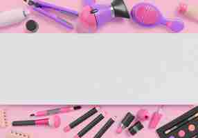 Free PSD makeup sales blank banner background