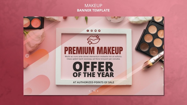 Free PSD makeup special offer banner template