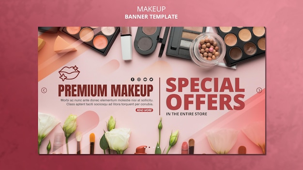 Makeup special offer banner template