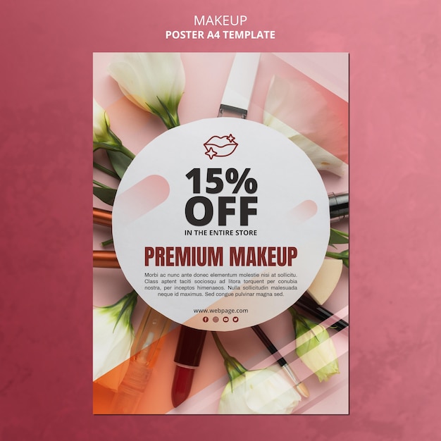 Makeup special offer poster template