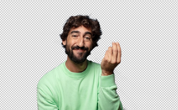 Free PSD making capice or money gesture telling you to pay your debts