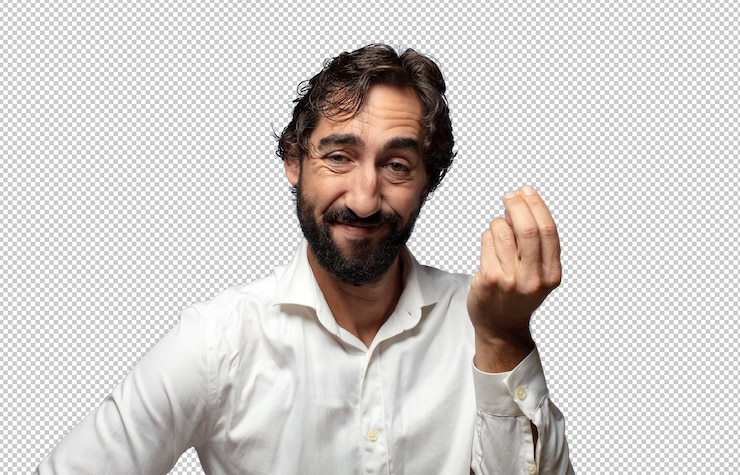 Free PSD making capice or money gesture telling you to pay your debts