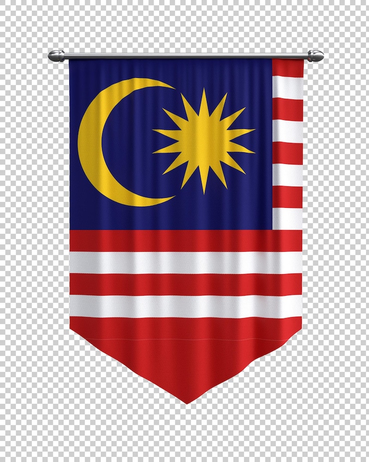 無料PSD マレーシア国旗のペンナント