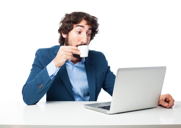 Man with a coffee cup