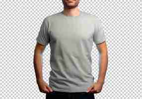 Free PSD man with plain tshirt on isolate background