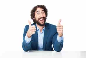 Free PSD man with thumbs up