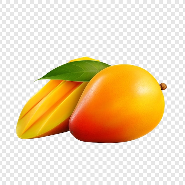 Frutti isolati di mango su sfondo trasparente