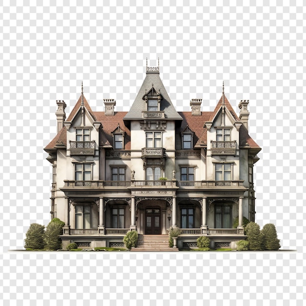 Manor house isolated on transparent background