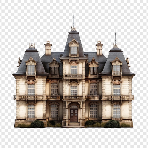 Manor house isolated on transparent background