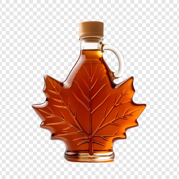 Free PSD maple syrup bottle isolated on transparent background