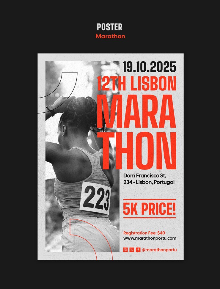 Free PSD marathon event template
