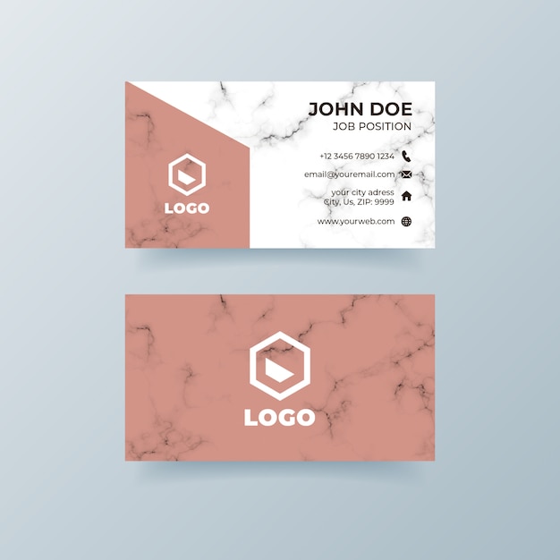 Marble business card