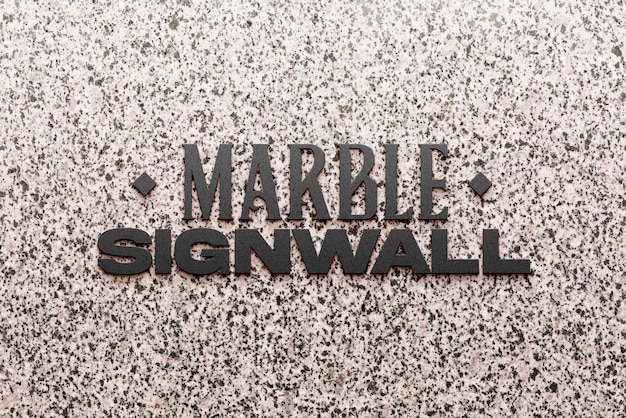 Marble and stone logo effect mockup