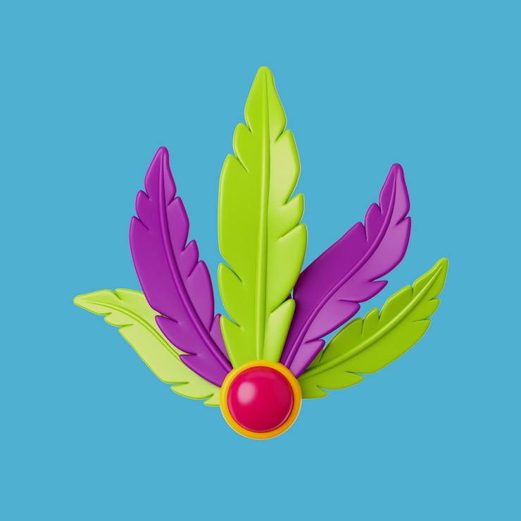 Free PSD mardi gras icon rendering