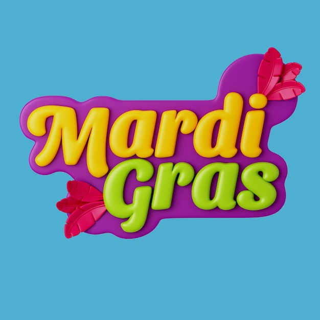 PSD gratuito rendering dell'icona del mardi gras