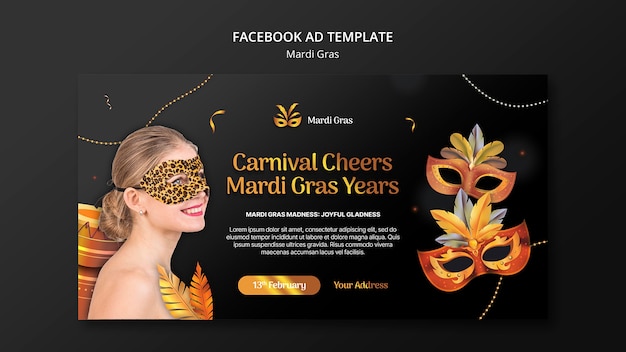 Mardi gras template design