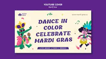 Free PSD mardi gras template design