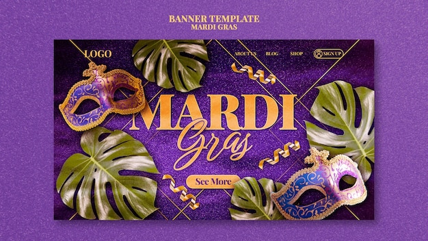 Mardi gras template design