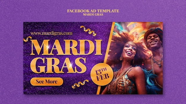 Mardi gras template design