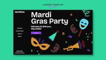 Free PSD mardi gras template design