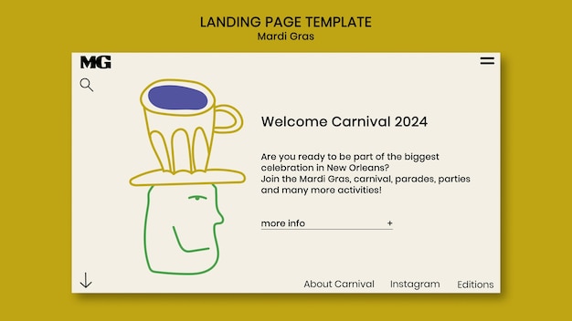 Mardi gras template design