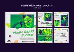 Free PSD mardi gras template design