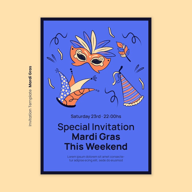 mardi gras template design