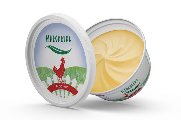 Margarine Packaging Mockup – Free PSD Templates for Realistic Food Packaging Designs