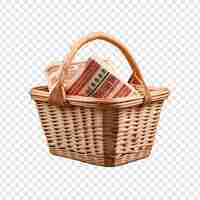 Free PSD market basket isolated on transparent background