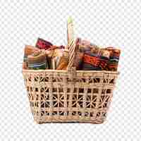 Free PSD market basket isolated on transparent background