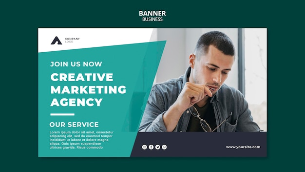 Marketing agency banner template