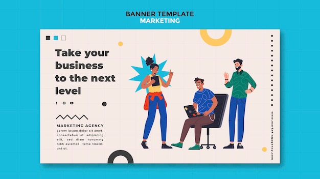 マーケティングエージェンシーバナーテンプレート