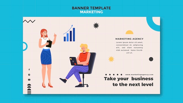 Free PSD marketing agency banner template