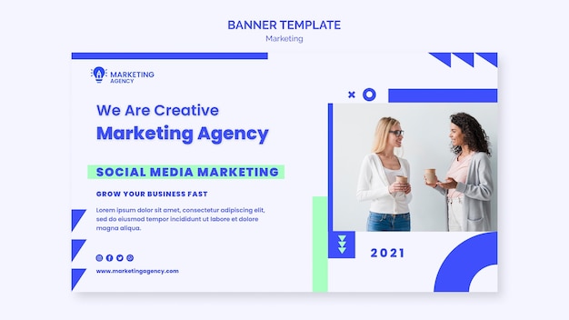 Marketing agency banner template