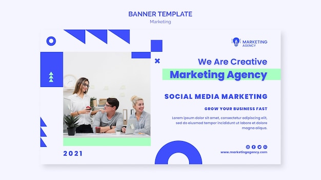 Marketing agency banner template