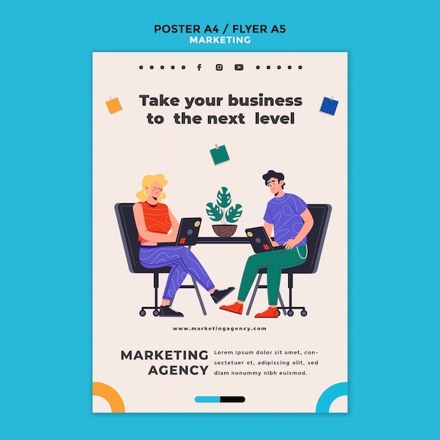 marketing agency flyer template