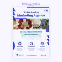 Free PSD marketing agency poster template